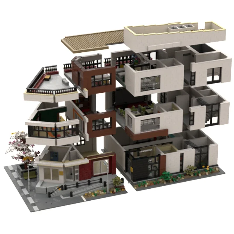 Moc Building Bricks Street View Model Ulsan Cultural Center Technology Modular Blocks Gifts Toys For Children DIY Sets Assembly