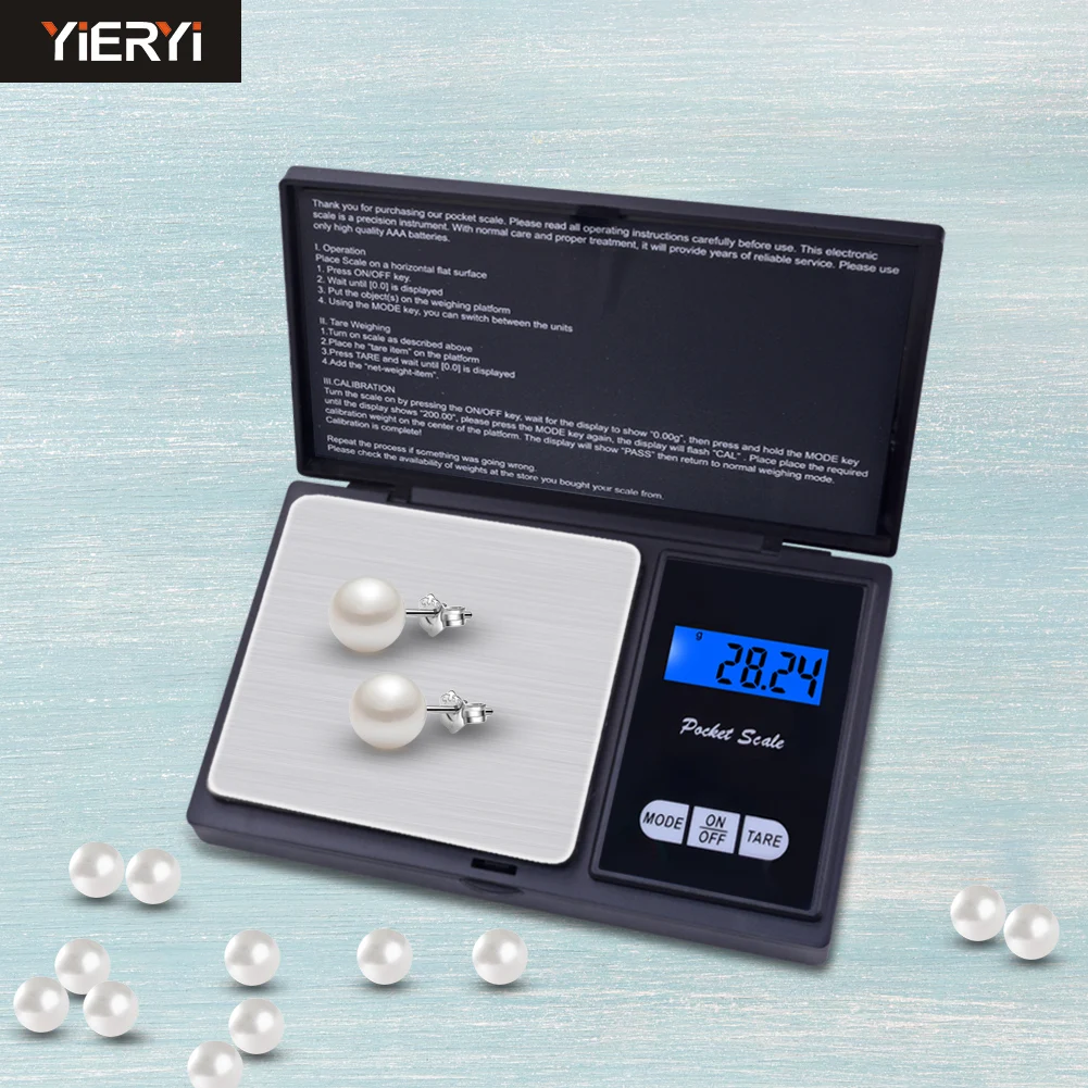 LCD Digital Pocket Scale Jewelry Gold Gram Balance Weight Scale  500g / 0.1g