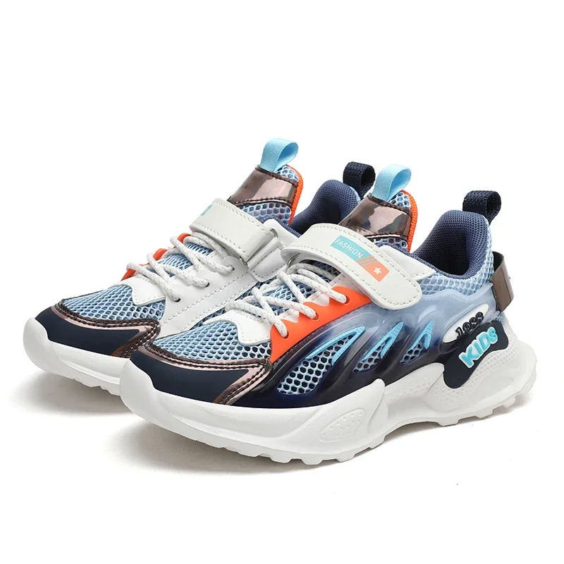 รองเท้าตาข่ายระบายอากาศสำหรับเด็กผู้ชาย ปี 2025 รองเท้าผ้าใบแฟชั่นสำหรับเด็ก ฤดูร้อน รองเท้ากีฬาเด็ก รองเท้าเทนนิสเด็ก รองเท้าเด็กเล็ก ระบายอากาศได้ดี สำหรับเด็กอายุ 3-12 ปี