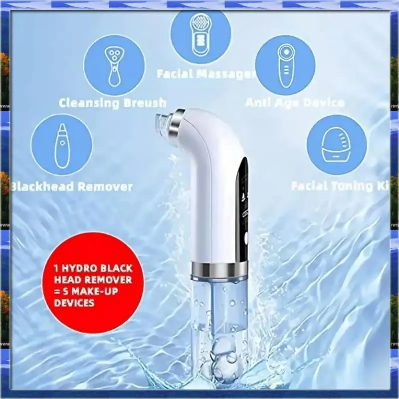 De mee-eterverwijderaar Poriënvacuüm Facecleaner Elektrisch Puistje Acne Zwart Headremoval USB Oplaadbare watercycluszwart