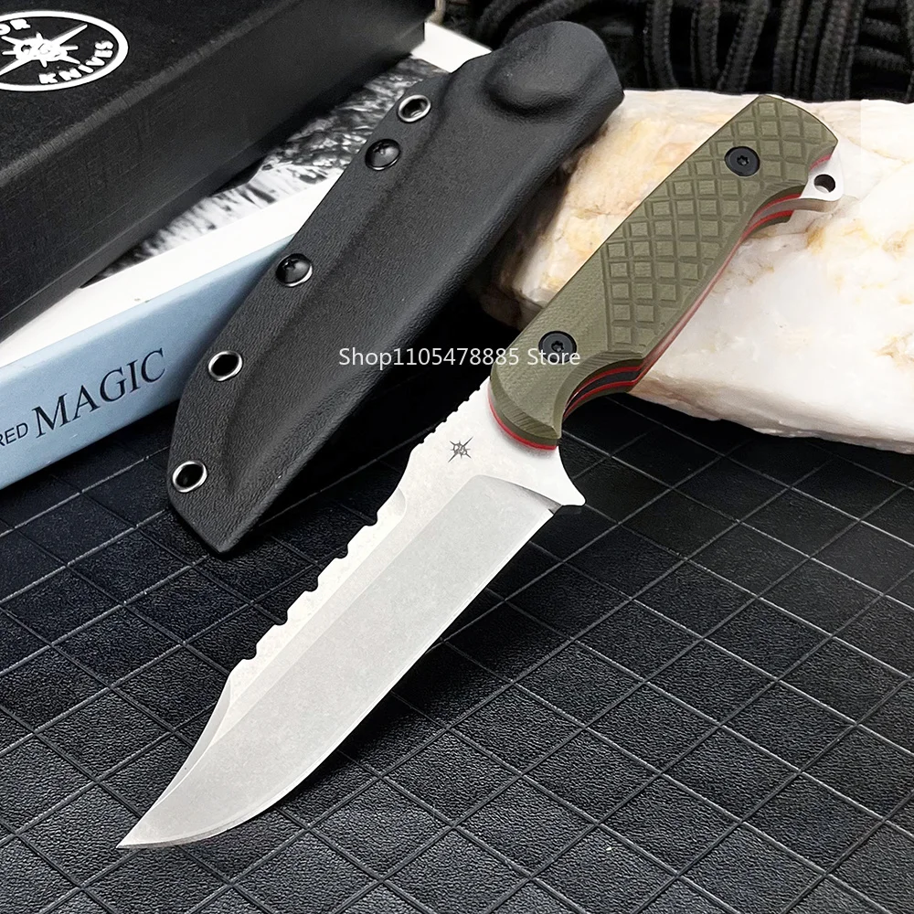 TOOR Knives G-10 Handle Men's Outdoor Fixed Blade Camping Tool, Protective Portable Sheath Included, Field Picnic Cutting Knife