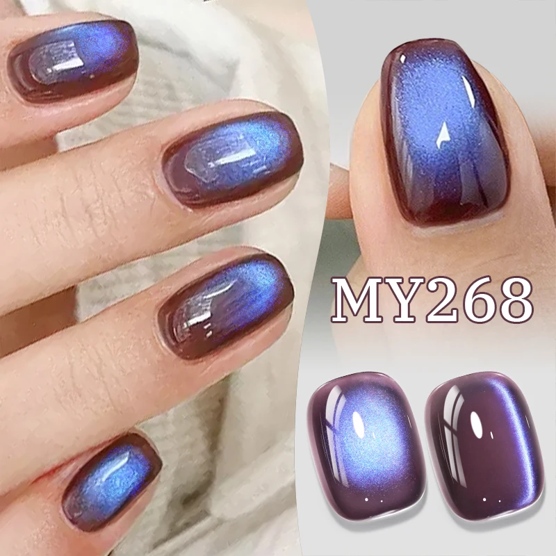 BORN PRETTY 10ml violet couleur claire chat Gel magnétique Ultra brillant Semi Permanent tremper Gel UV vernis d'art d'ongle pour les ongles d'été