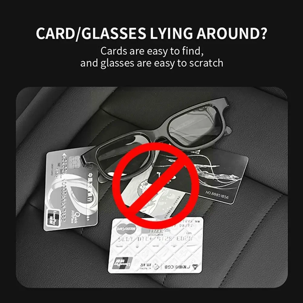 Car Sun Visor Mutil-Pocket Storage Organizer Auto Interior Accessories Car Documents Pouch Credit Card Sun Glasses Pens Holder image 6