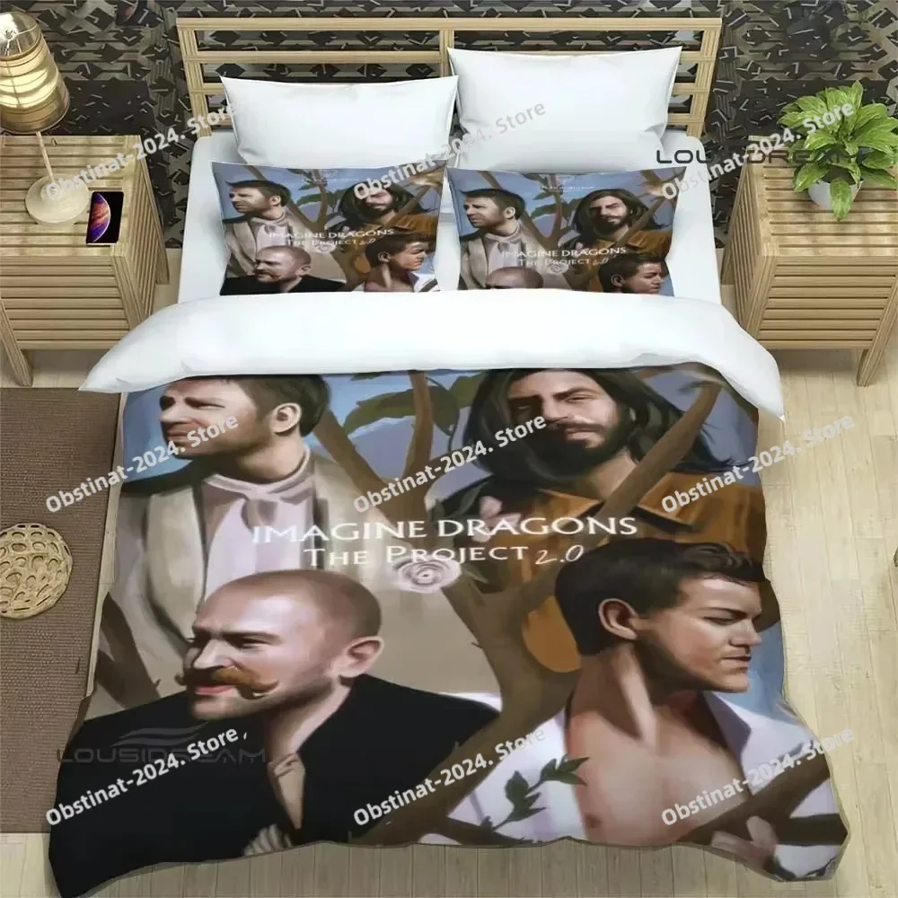 

Rock Band Imagine Dragons Bedding Set Printed single Comforter Quilt Bed Cover Duvet Cover Pillow Case 3 Pieces Kids Adult Size