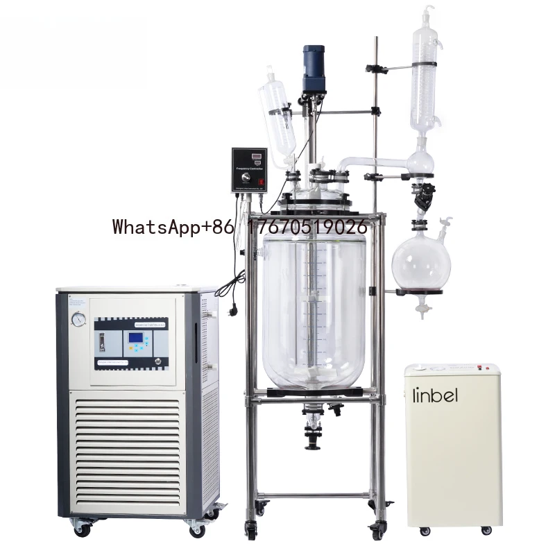 Hot Sell 100 Liters Chemical Jacketed Glass Reactor
