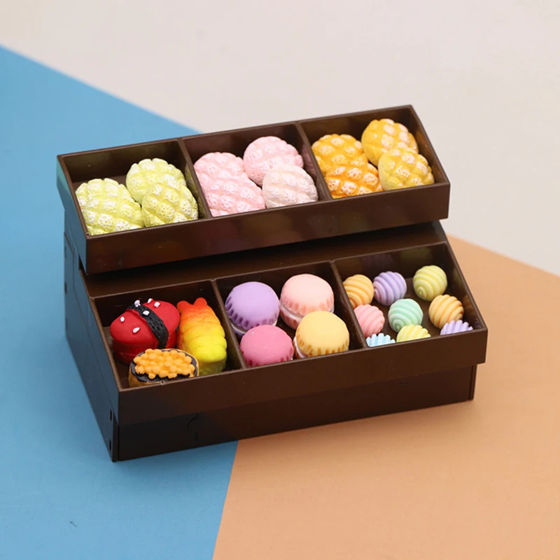 1/12 Dollhouse Mini Supermarket Display Shelf Model Empty Fruit Vegetable Rack Furniture Accessories For Dolls House Decor Toys