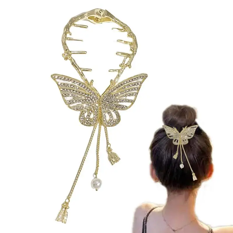 

Butterflies Hair Accessories Glitter Hair Accessories Bride Wedding Hairpin Hollow Butterflies Hairpins Safe And Elegant