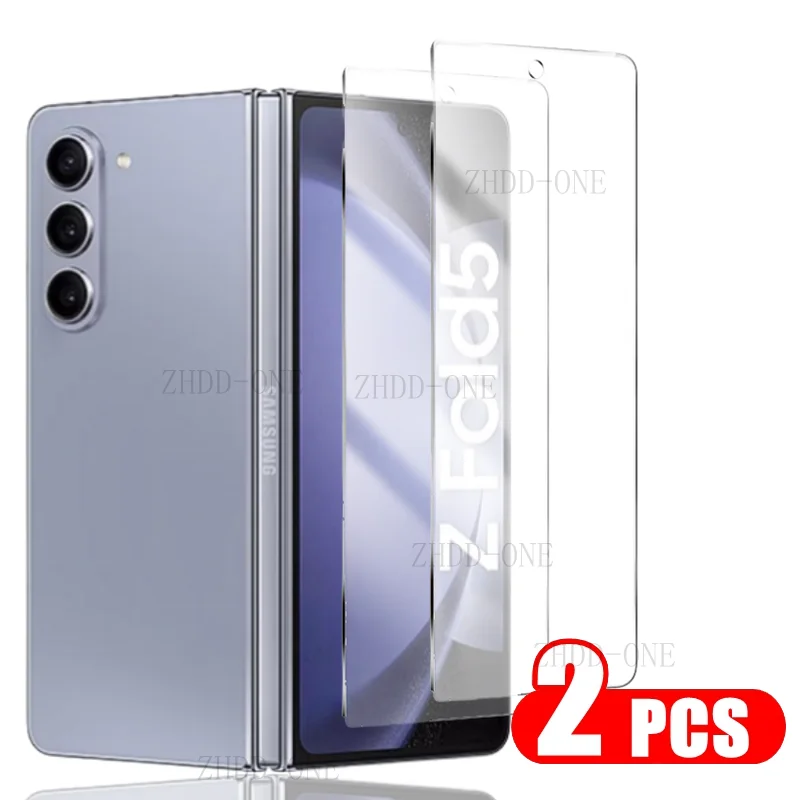 2PCS Tempered Glass For Samsung Galaxy Z Fold 5 4 3  Front  Screen Protector 9H HD Full Clear Protective Glass