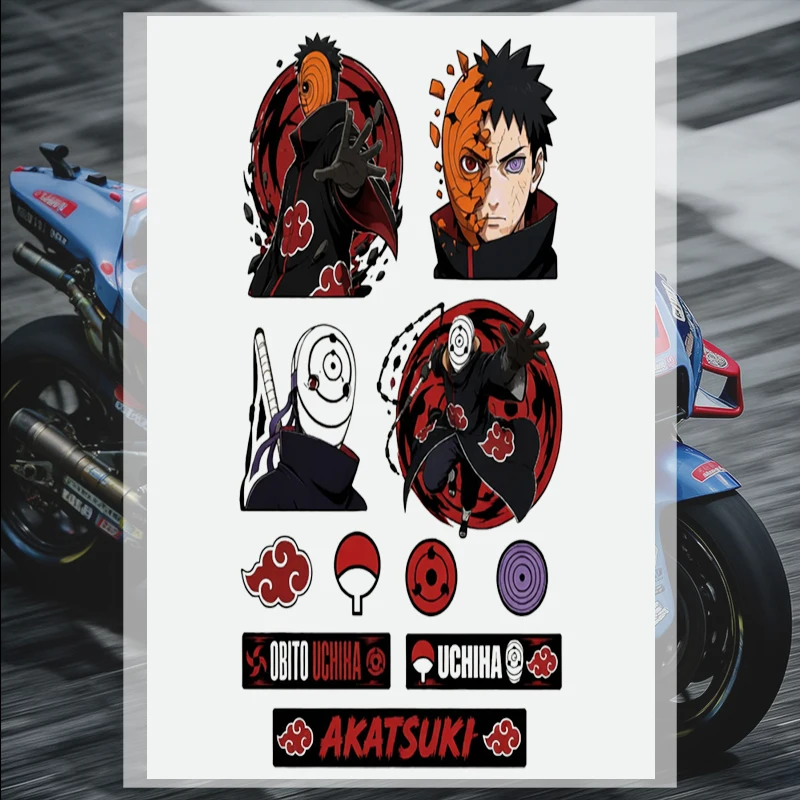 Car Stickers Reflective Anime Ninja Clan Vinyl Decal Waterproof Die Cut Removable Durable for Car Helmet Motorcycle Auto Decor