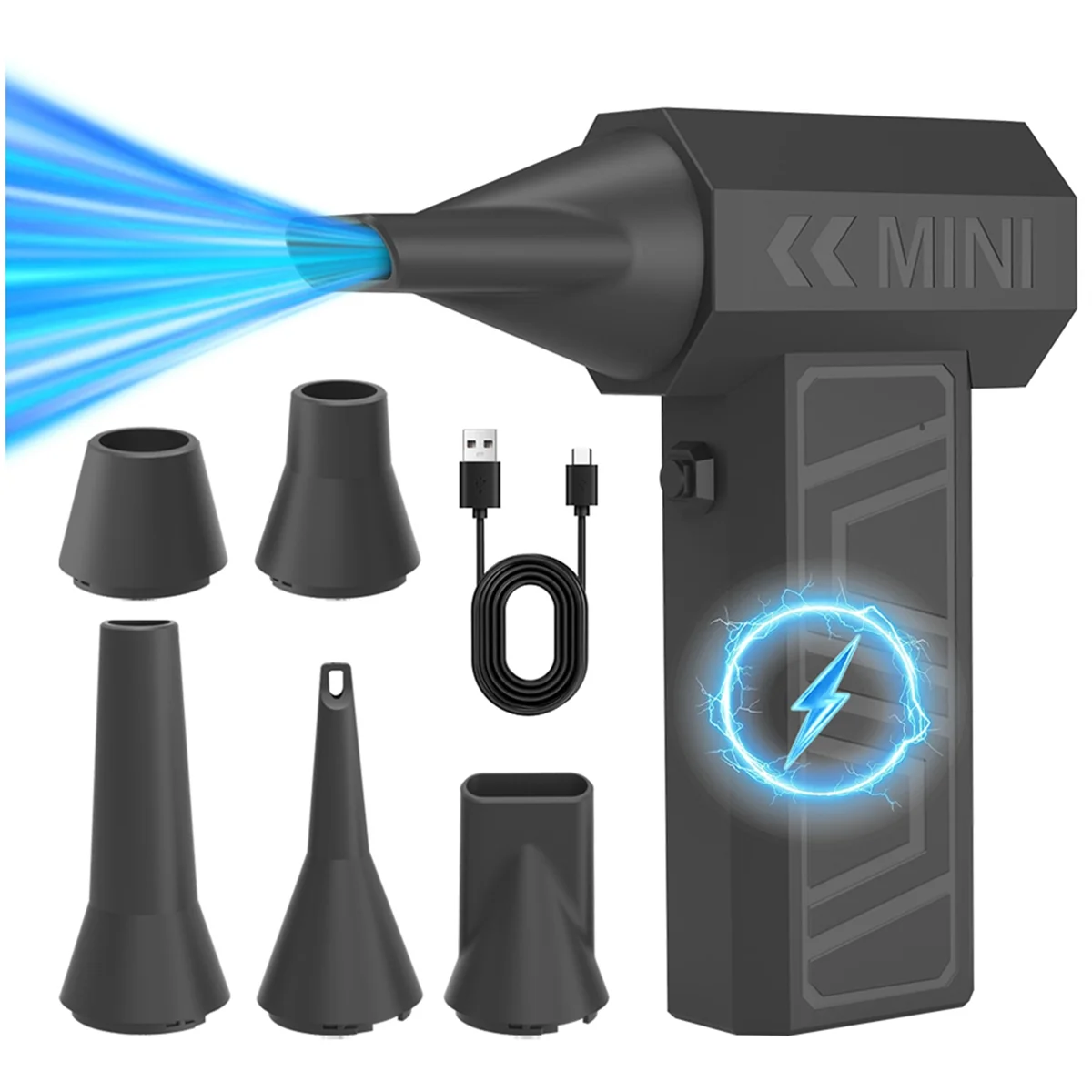 

BBYBS-Electric Air Duster Зарядный турбовентилятор, 130000 об/мин для чистки автомобиля, инструмент для выдувания снега A (76 отсчетов)
