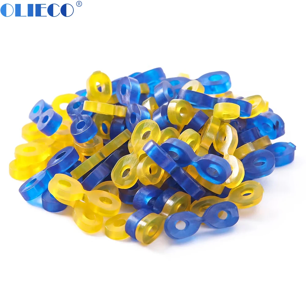 OLIECO 60Pcs/Box Dental Elastic Rubber Fixing Wedges Matrix Matrices Dam Composite Tooth Separator Dentistry Accessory Tools