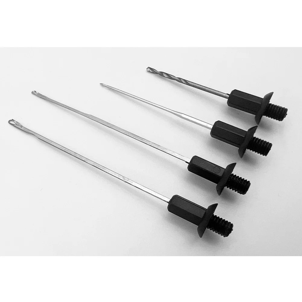 Carp Bait Needle Set 4 in 1 with Detachable Screw System Allows Quick Switch Between Needle Types for Different Rigging Needs
