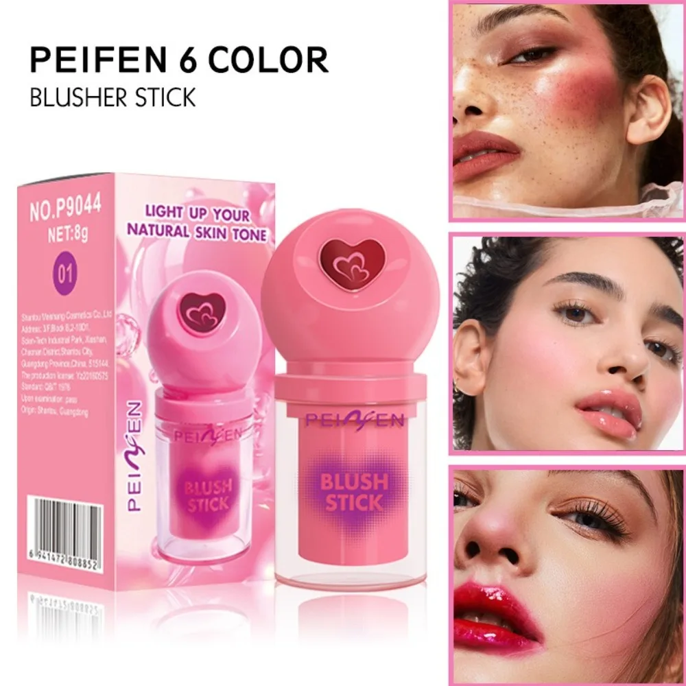 Dual-use Blush Stick Color Enhancing Long-Lasting Face Blusher Natural Finish Moisturizing Effect Cheek Tint