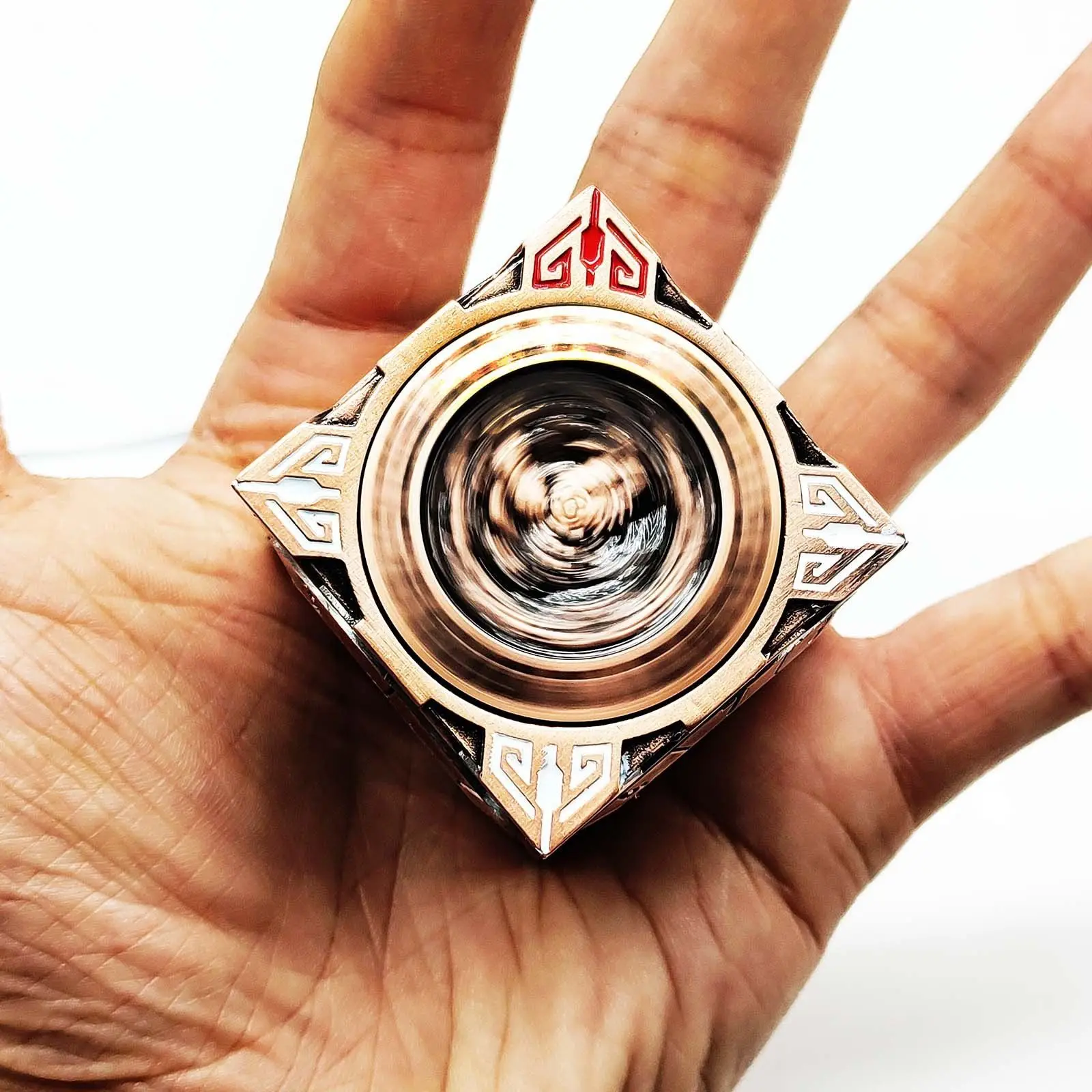 7-in-1 Hexahedral Rotating DND Dice Metal Dragon and Dungeon Polyhedron Cthulhu Finger gyro Creative Gift Toy Tool