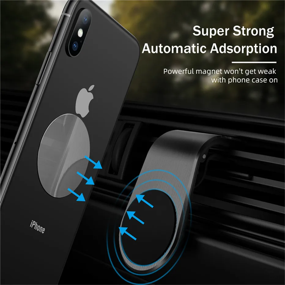 Magnetische Auto-Handyhalterung für Lüftungsschlitze, 360° drehbar, Handyhalterung, GPS-Handyhalterung im Auto für iPhone, Samsung, Huawei – Detail 5