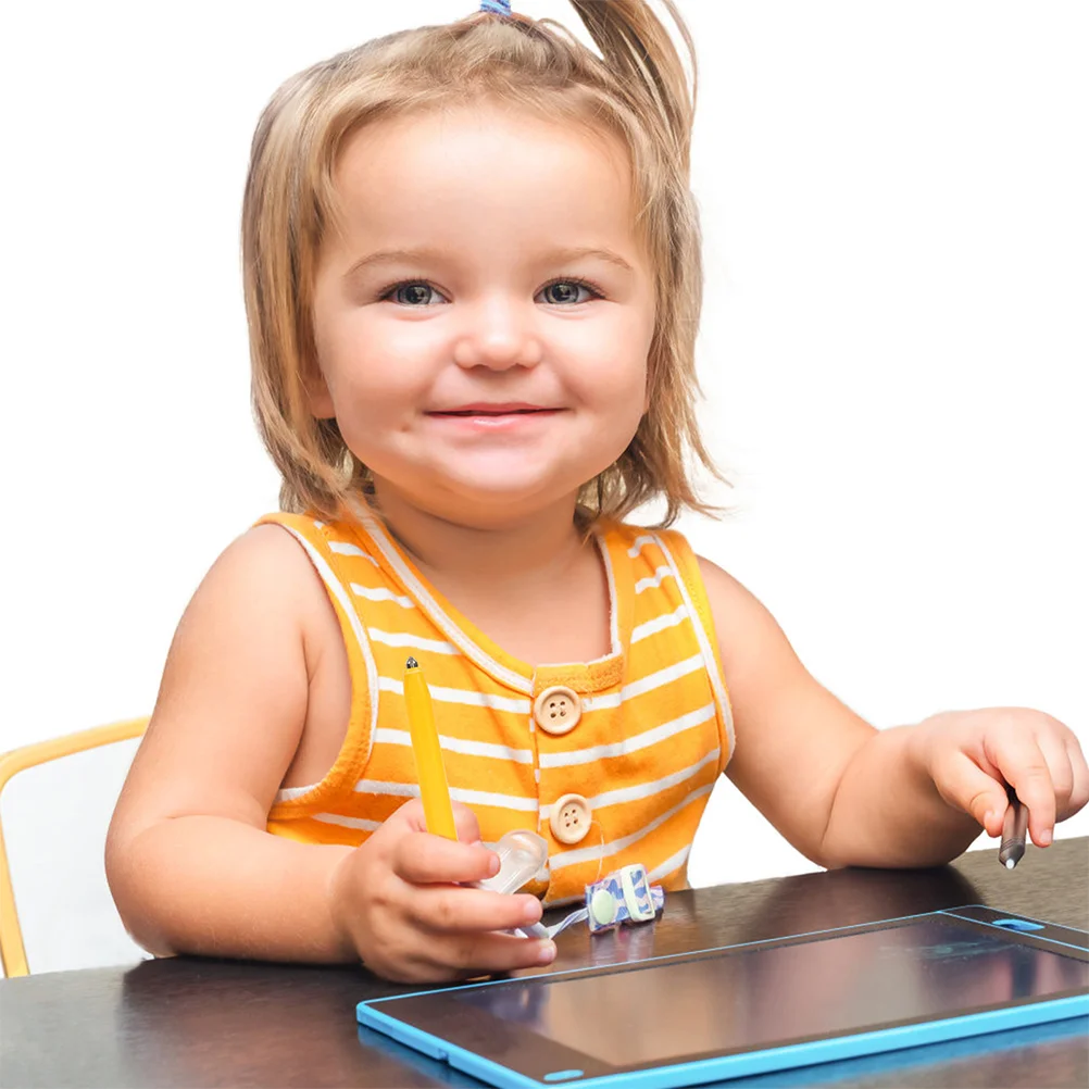 Stilo di ricambio per penna da tavolo da disegno magnetica da 5 pezzi per puzzle Penne da scrittura per bambini Giocattolo Pittura riutilizzabile gialla per bambini