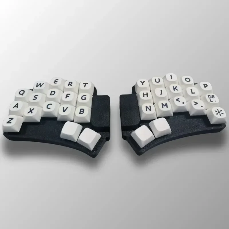 Cradio Split Keyboard Bluetooth Wired Dual-mode Hot Swap No Backlight Low Switch MX Custom Mechanical Keyboard Ergonomics - Image 3