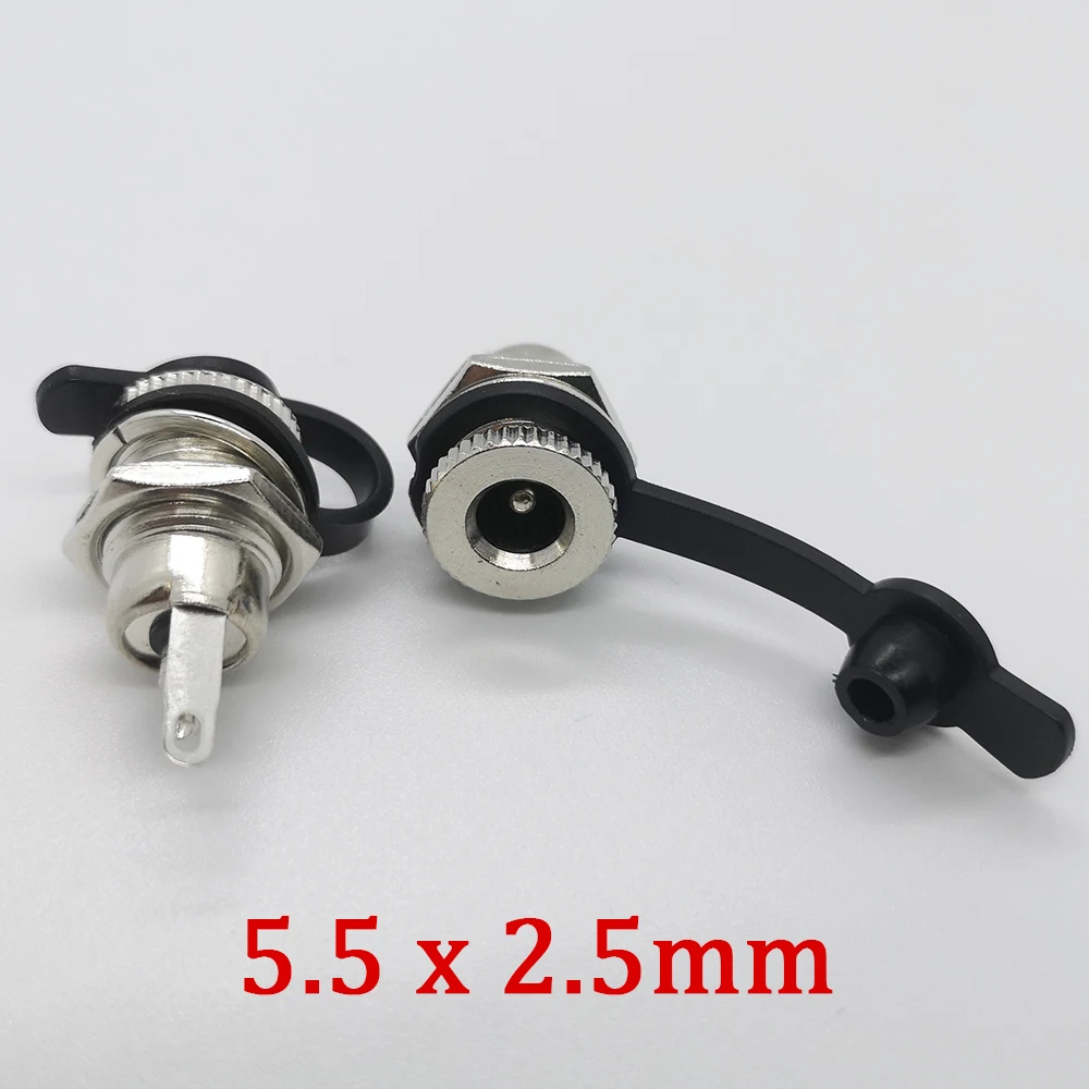 2/5/10Pcs/Lot DC099 5.5 mm x 2.5mm DC Power Jack Socket Female Panel Mounting Connector With Waterproof Case