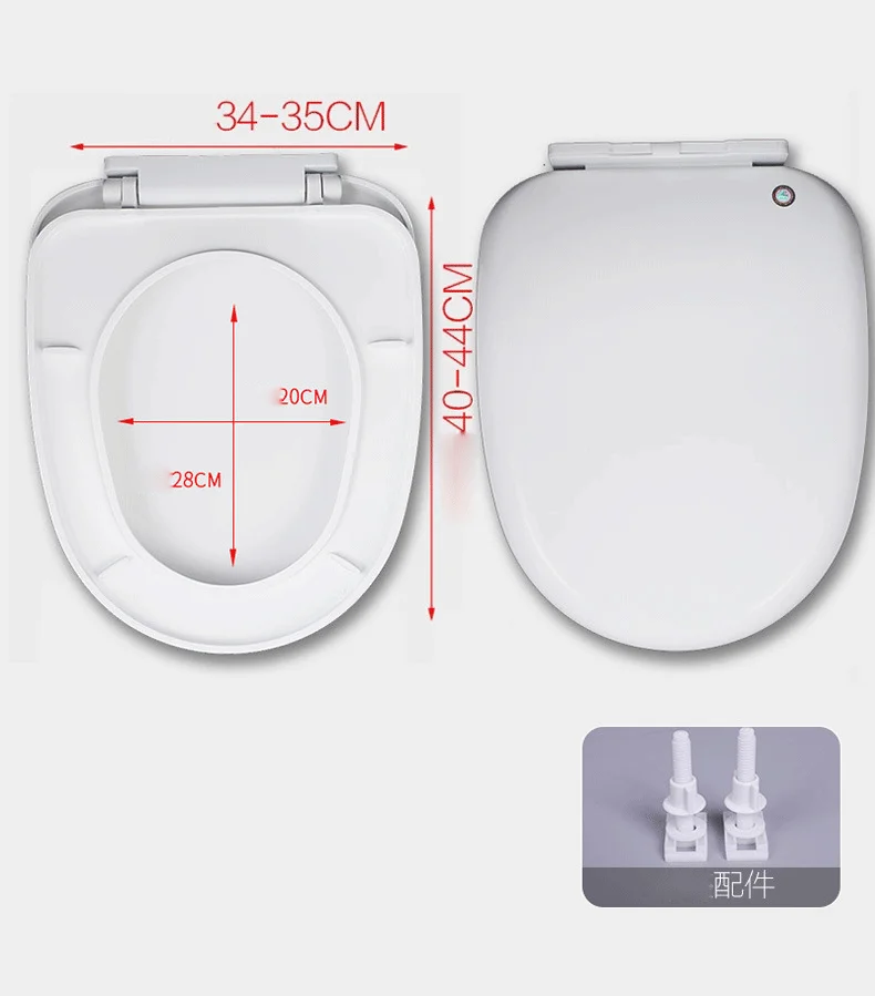 1PC Bathroom Toilet Lid Universal Slow Down Closed Toilet Seat Quick-Release Silent Cover O-Shaped Bottom Mounted Toilet Cover