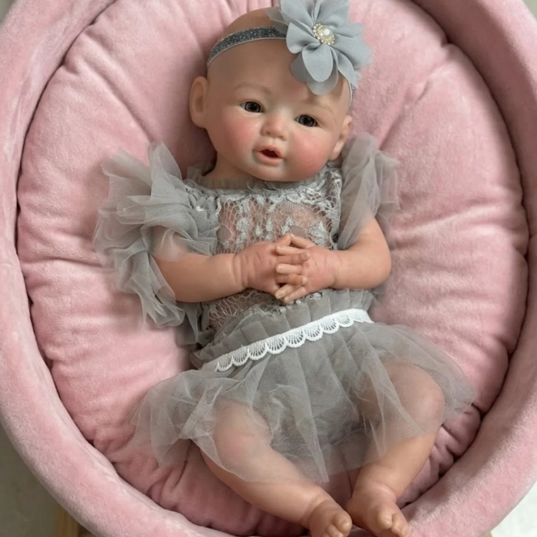 

OtardDolls-44cm Open Mouth Solid bebe reborn de silicona Girl Dolls With Painted & Unpainted Skin Handmade Reborn Silicone Dolls
