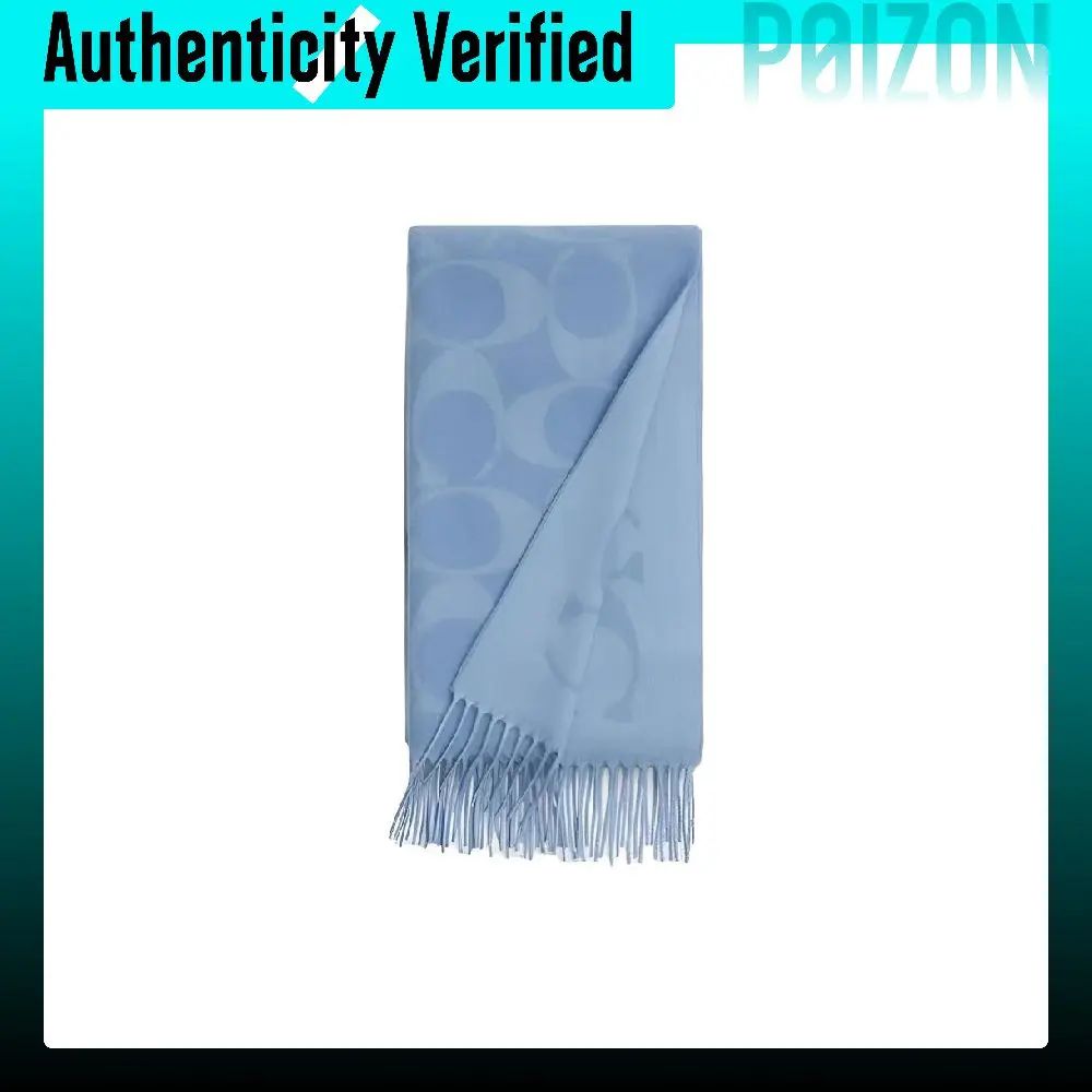 COACH Knit Scarves Unisex Light Blue CU807-LBL