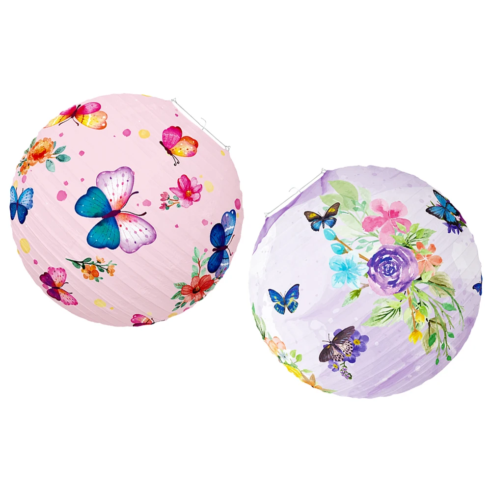 

Garden Lantern Lavender Paper Hanging Ceiling Decor Lanterns Decorative Outdoor Baby