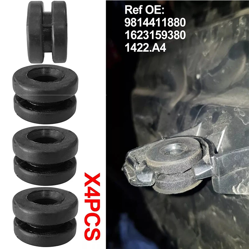4Pcs For PEUGEOT 208 308 SW 2008 3008 5008 Expert Partner Traveller Air Filter Box Housing Mounting Rubber Grommet Buffer 1422A4