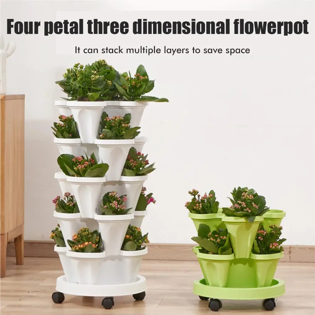 Flower Pot Stacking Planters Plant Tray Planting Pan Stackable Type