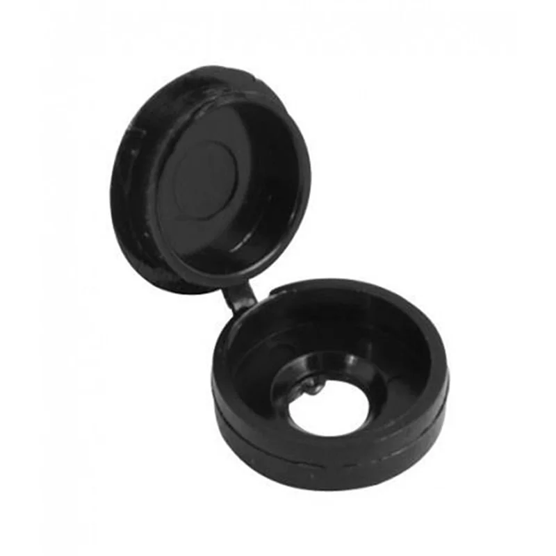 Screw Cap Cup Washer Hinged Cover Black ( Pack Of 200 )-A78G