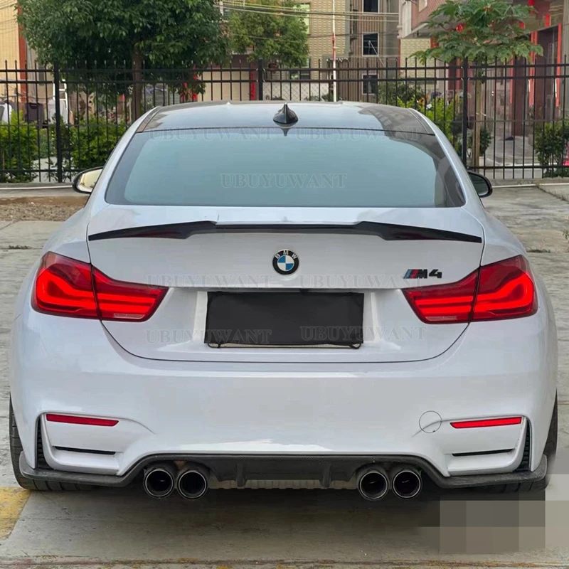 Real Carbon Fiber Rear Boot Trunk Wings Spoiler For BMW 4 Series F32 2 Door Coupe 2014-2017 428i 435i Black High Kick