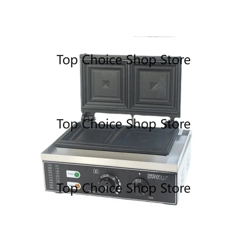 Square Sandwich Maker 110V Commercial Waffle Oven Toaster for Dessert Shop Breakfast Fast Food Restaurant Kitchen Equipment