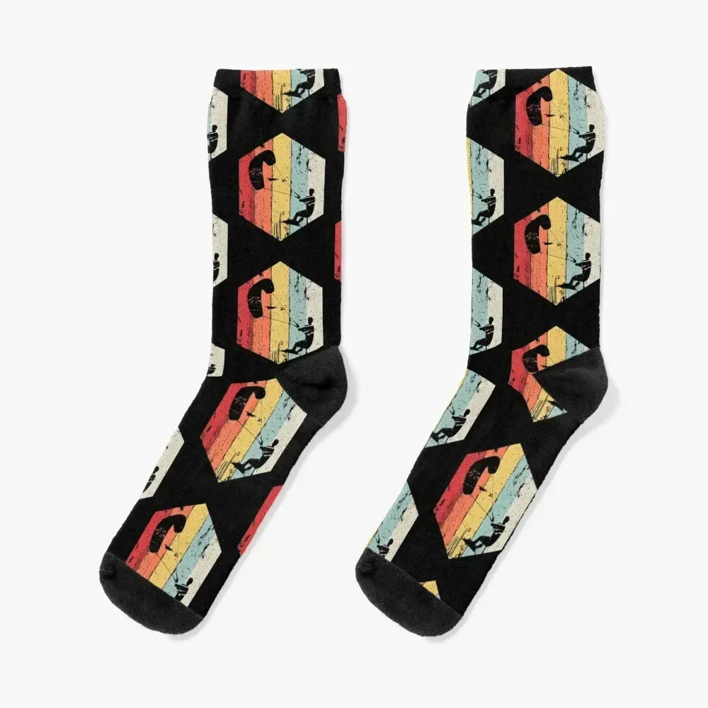 

Kite Boarding Kiteboarder Retro Vintage Look Gift Socks Lots men cotton high quality New year's Boy Socks Women's