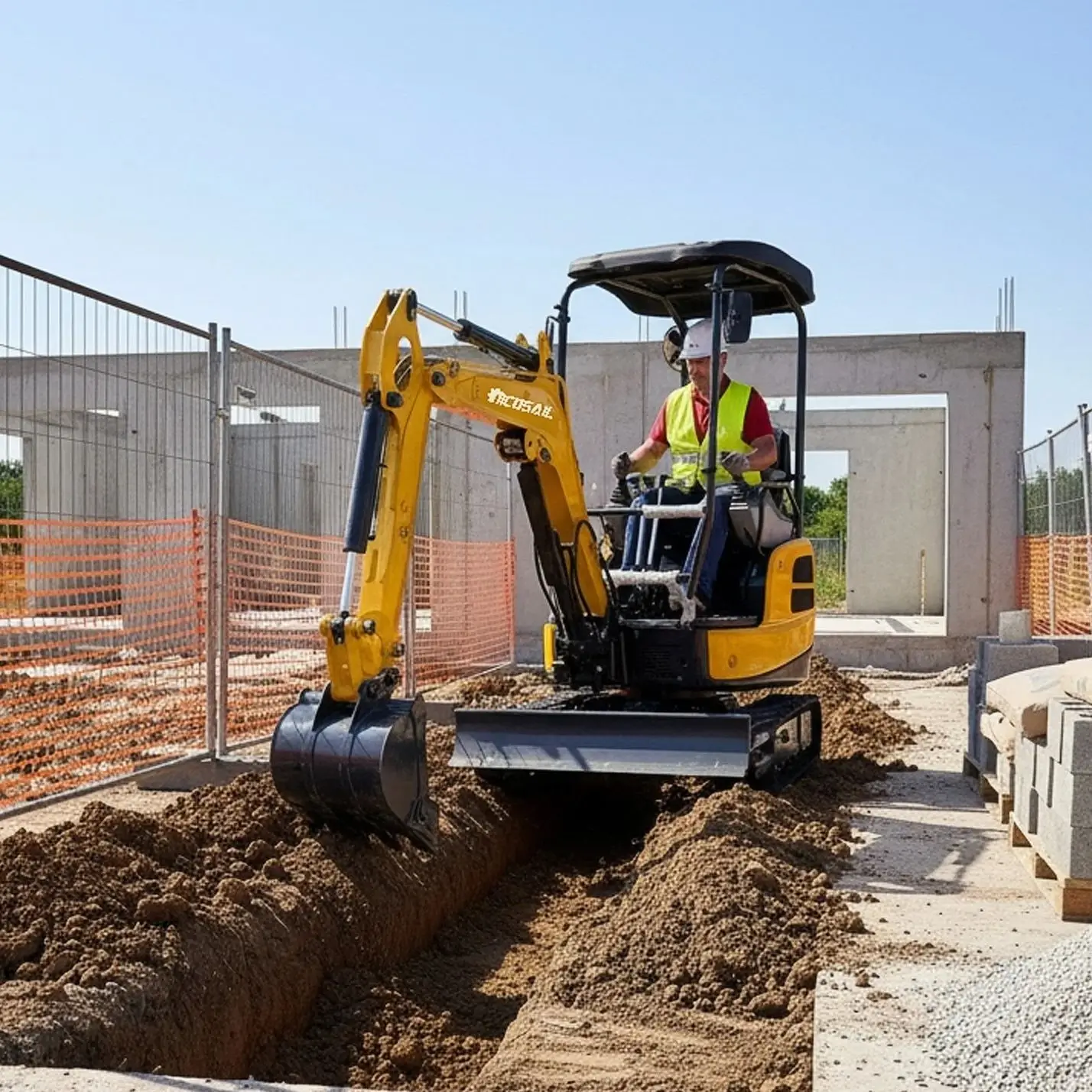 

High top mini tracked 1.8-ton excavator with a capacity of 1800 kg and EPA Euro 5 standard warranty for sale