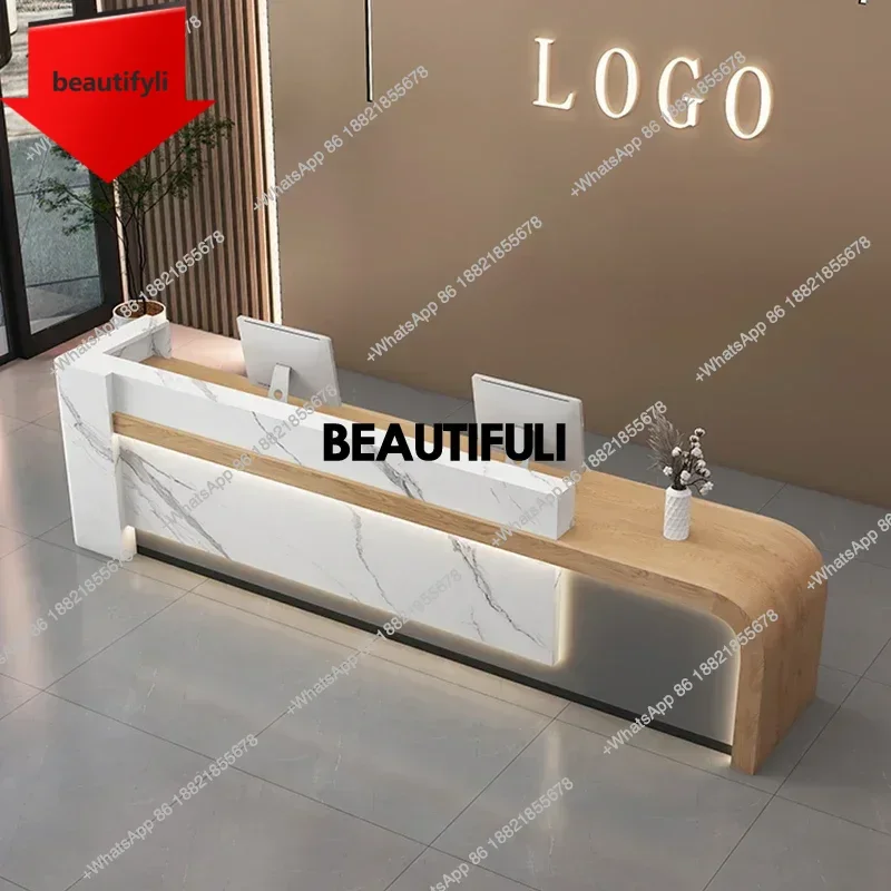 

A57 Reception Tables Beauty Modern Luxury Cafe Counter Salon Bank Entrances Front Desk Luxurious Office Lectern Simple Furniture