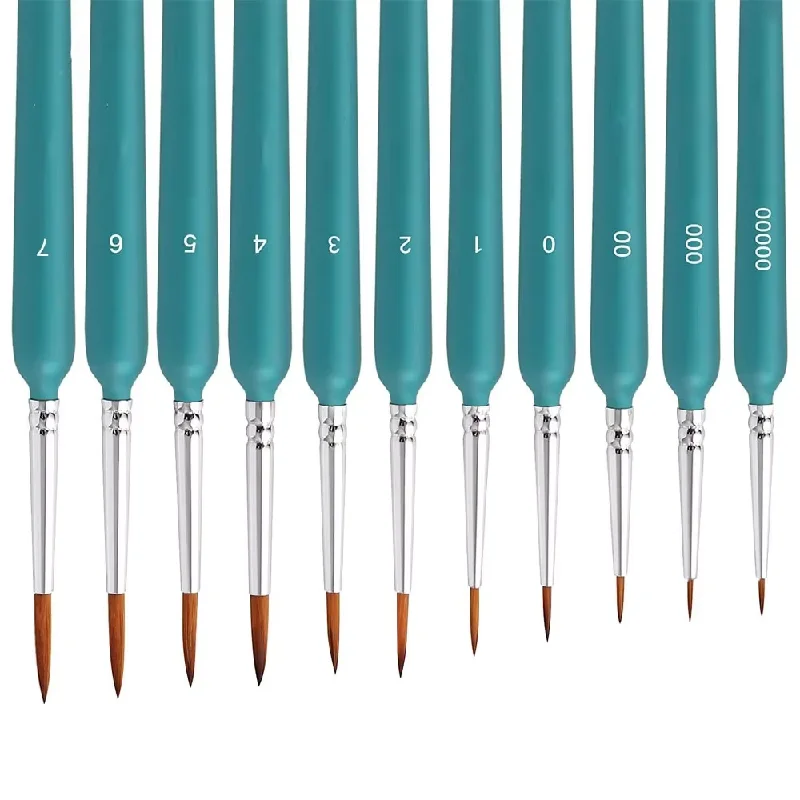 11/22pcs Miniature Paint Brushes Art Painting Brushes Paint Brush Gouache Watercolor Oil Paints Artists Hand Painted Brush