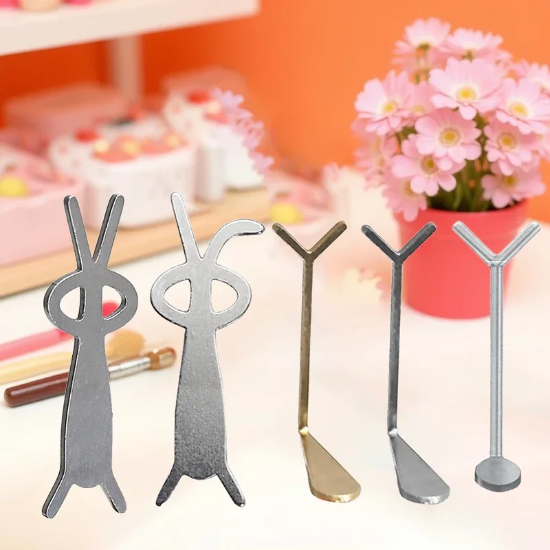 5 pezzi di set di bastoncini magnetici per occhi di gatto, orso di coniglio, strumenti per nail art, piccoli bastoncini magnetici in ferro per effetti di smalto magnetico per unghie