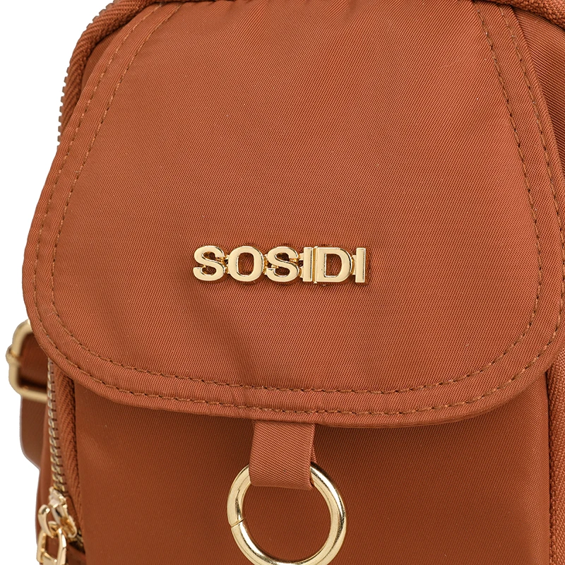 Leichte Damen-Umhängetasche aus Nylon, mehrfarbig, lässige Schultertasche, kompakte, stilvolle Handtasche für Arbeit, Reisen und den täglichen Gebrauch – Detail 6