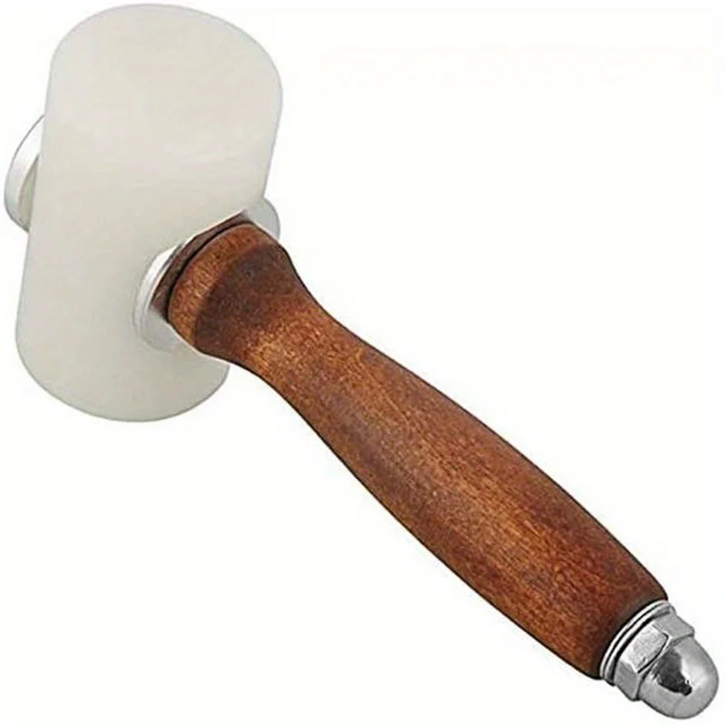 1/2 Stuks Professionele Leathercraft Hamers Nylon Hamers Met Houten Handvatten Voor Ponsen Afdrukken Diy Projecten Werkgereedschap