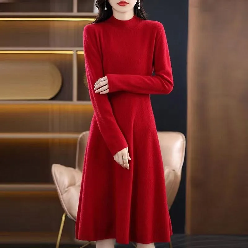 

Ropa De Mujer New Pullover Dress Slim Elegant Knitwear Winter Clothes Woman Spring Autumn Woolen Ladies Sweaters & Jumpers