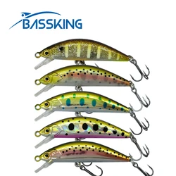 BASSKING-Cebo duro para Pesca de lubina, cebo Artificial de 46mm/3,6g, 54mm/4,7g, Wobbler, trucha, Swimbait