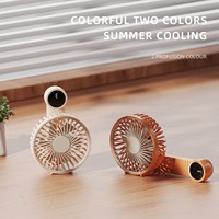 Portable Desk Mini Fan with LCD Display,3 Speed 180° Rotatable USB Fan, Lightweight Handheld for Office Travel Home Use