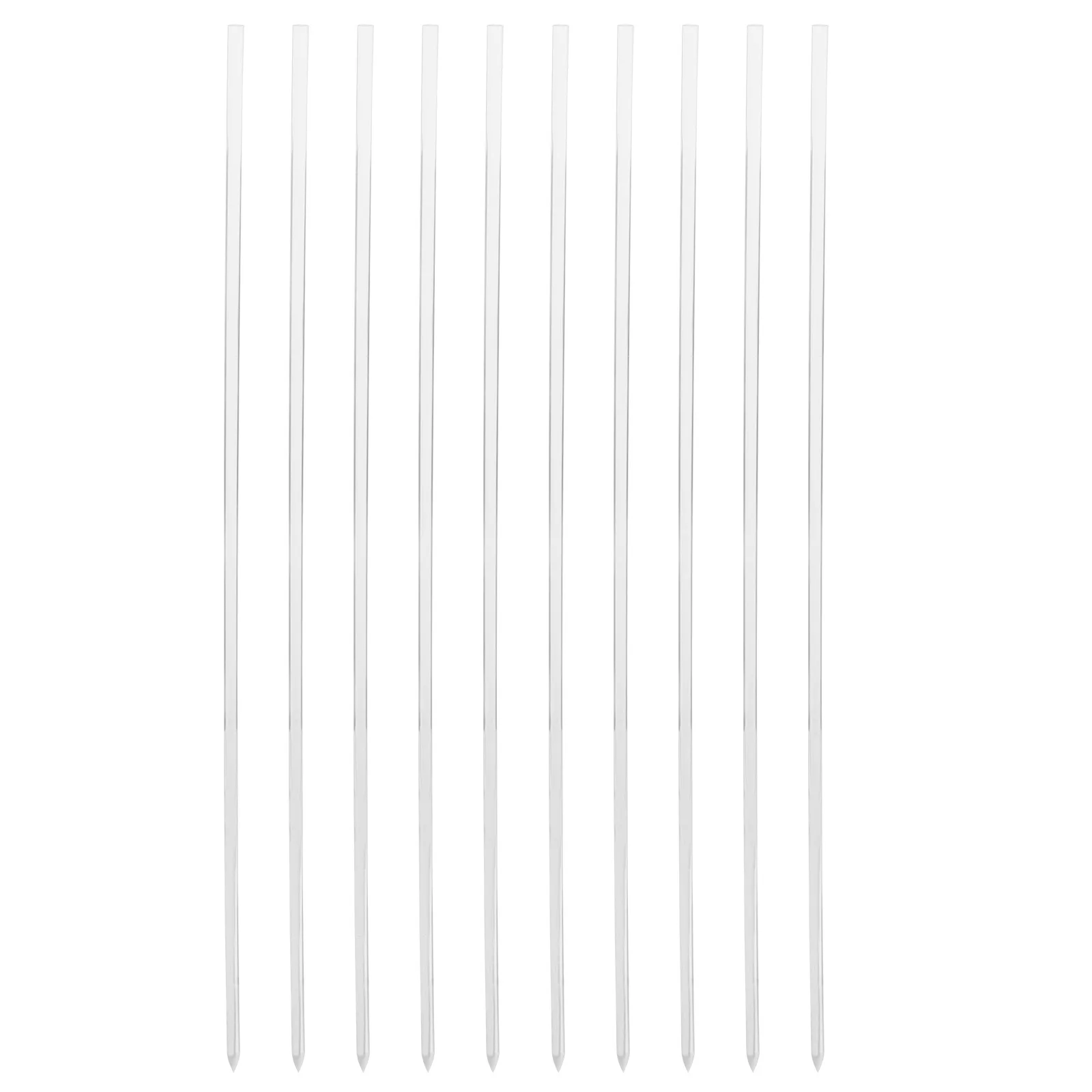 10 قطعة حصص دعم النبات 40 سنتيمتر الاكريليك واضح ل الأوركيد الطماطم الكوبية حديقة الورد داخلي في الهواء الطلق تسلق النباتات الجذعية