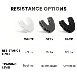 تمرين فك الوجه على شكل حرف U للرجال والنساء ، تنغيم الرقبة ، خط الفك ، تدريب عضلات الوجه ، مستويات المقاومة ، مخفض الذقن المزدوج ، جديد أعلى 10 مبيعات الفك المطاط الفم - No4