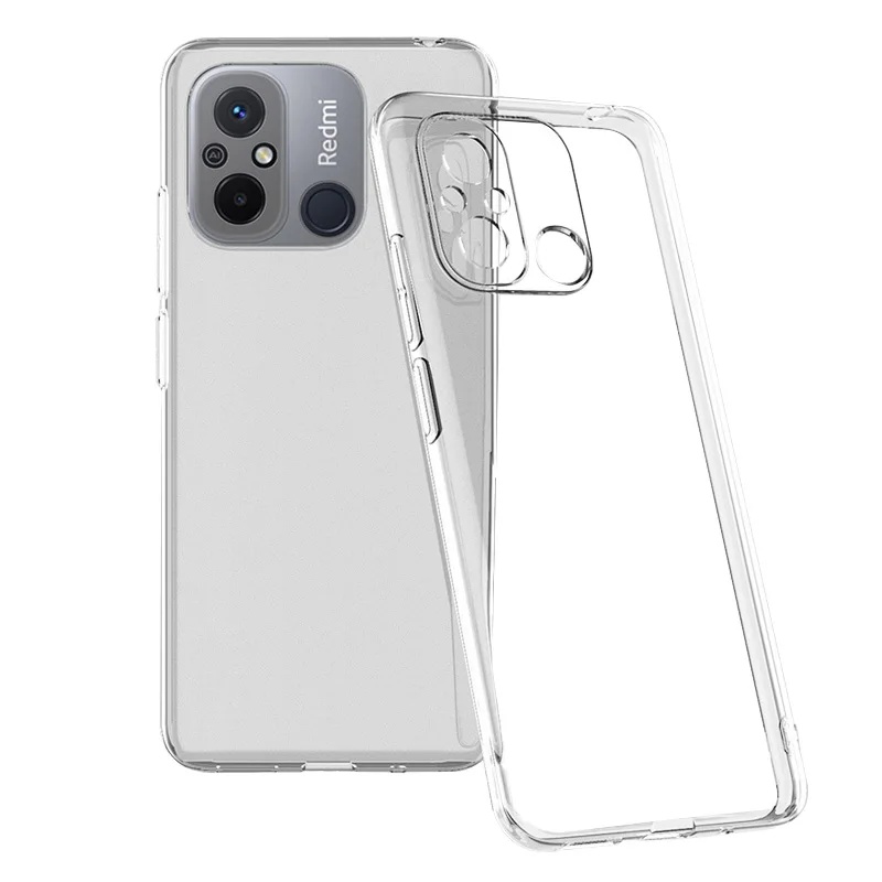 Transparent Protective Case For Xiaomi Redmi 12 12C Clear Silicone Shell For Redmi Note 12 Pro Plus 12T 12R Soft TPU Back Cover