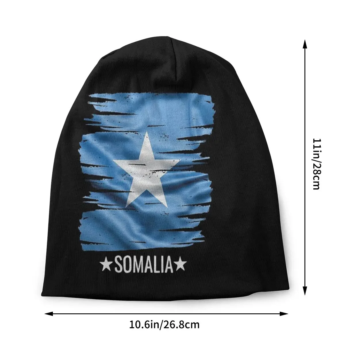 Somalia Flag Bonnet Hat Knit Hat Casual Autumn Winter Street Skullies Beanies Hat Somali Gift Spring Warm Multifunction Caps