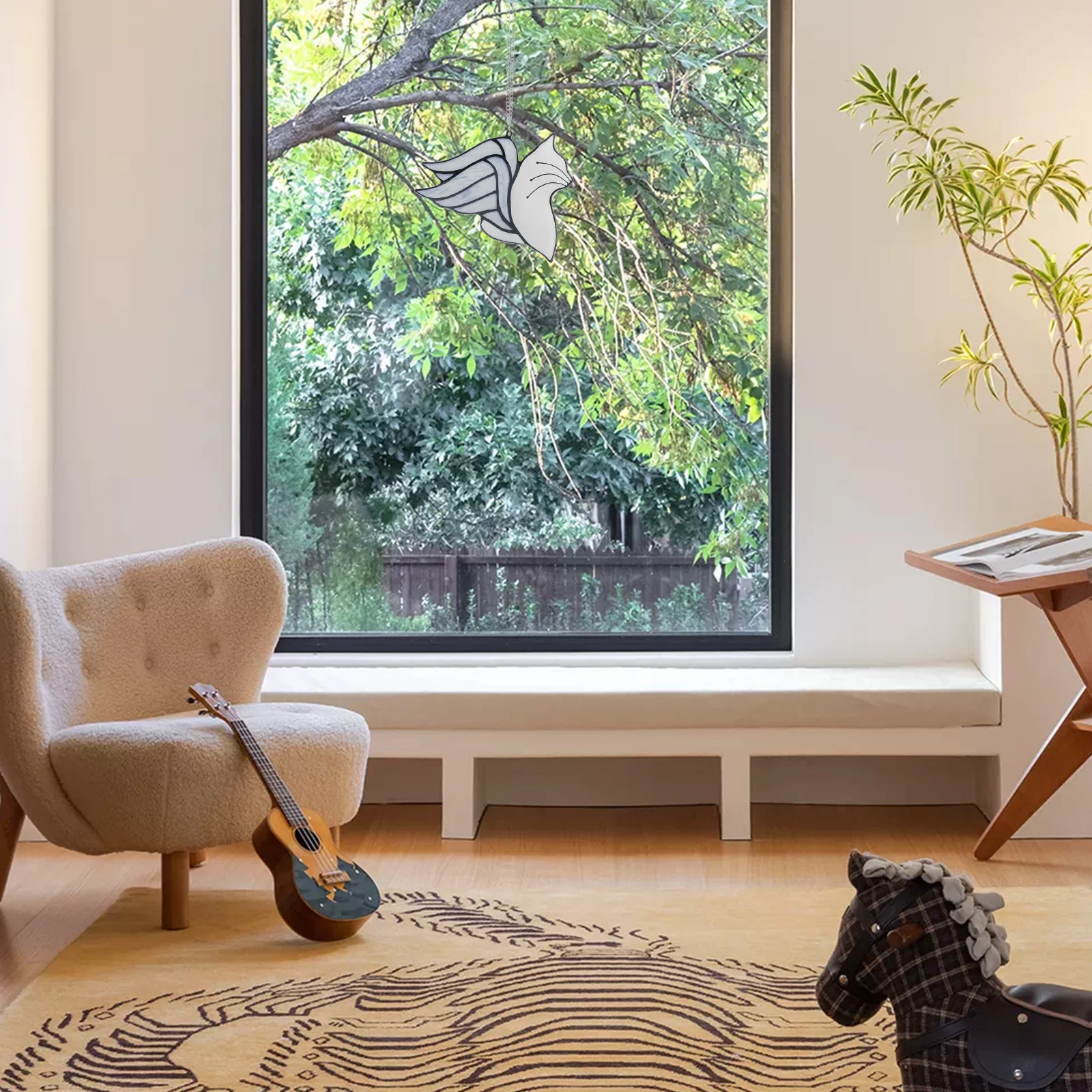 

Angel Cat Memorial Acrylic Suncatcher Colorful Wings Window Hanging Pet Loss Gift for Cat Lovers Home Decor