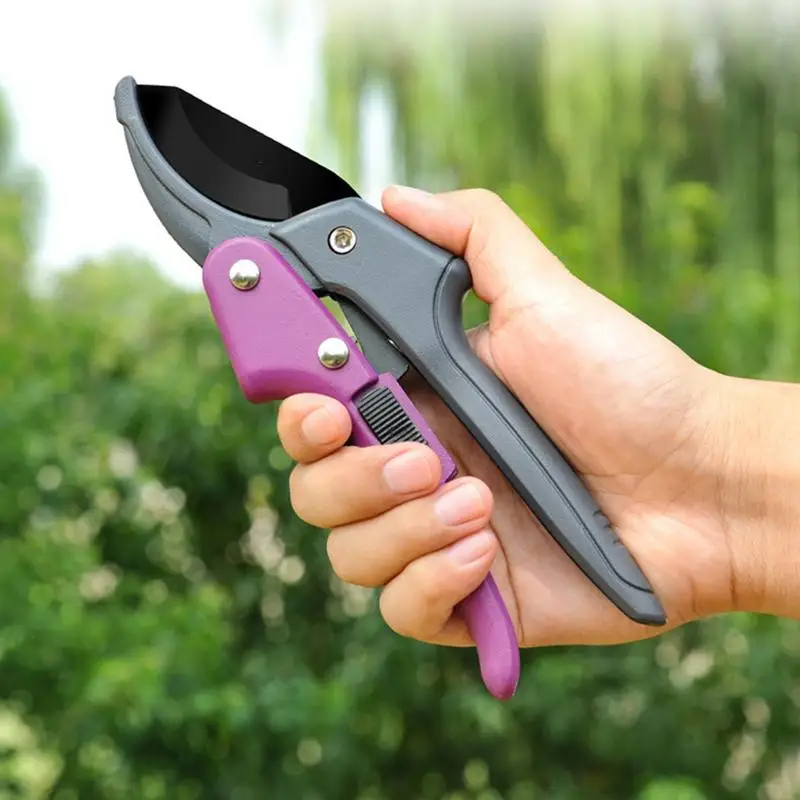 

Pruning Shears Anti-slip Handle Garden Trimming Scissors With Safety Lock And Labor-Saving Spring Device Scissors Agricultural