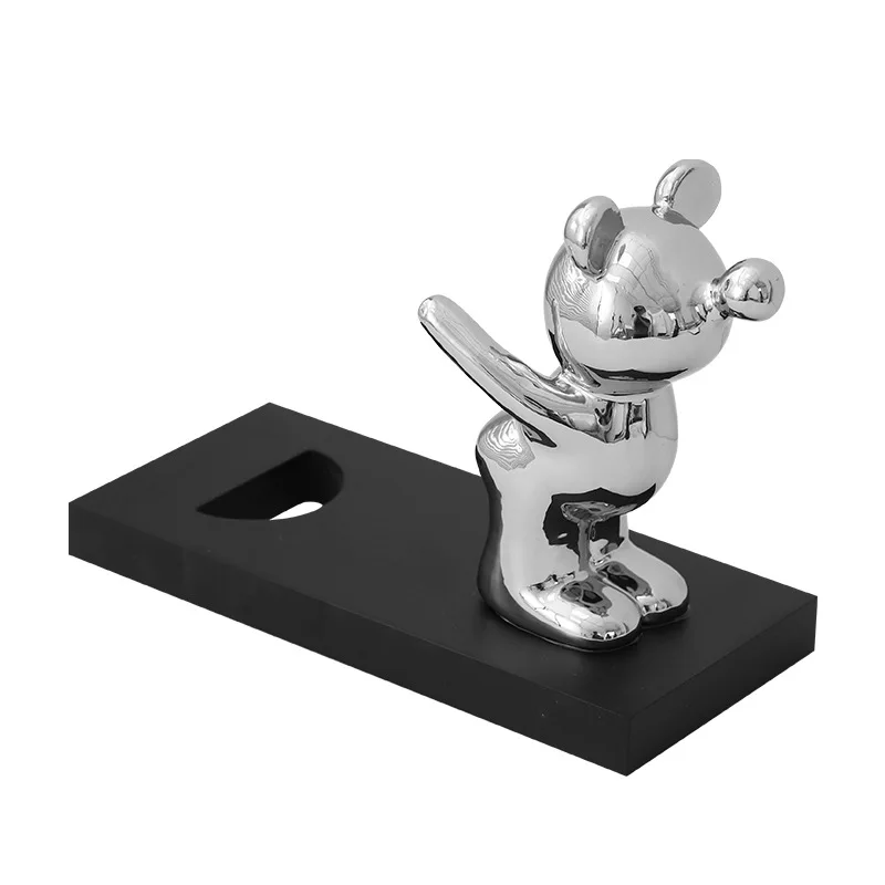 Creative Ceramic Teddy Bear Wine Stand StatueHigh end Living Room Home Decoration Dining Area TV Cabinet Wine Cabinet Decoration