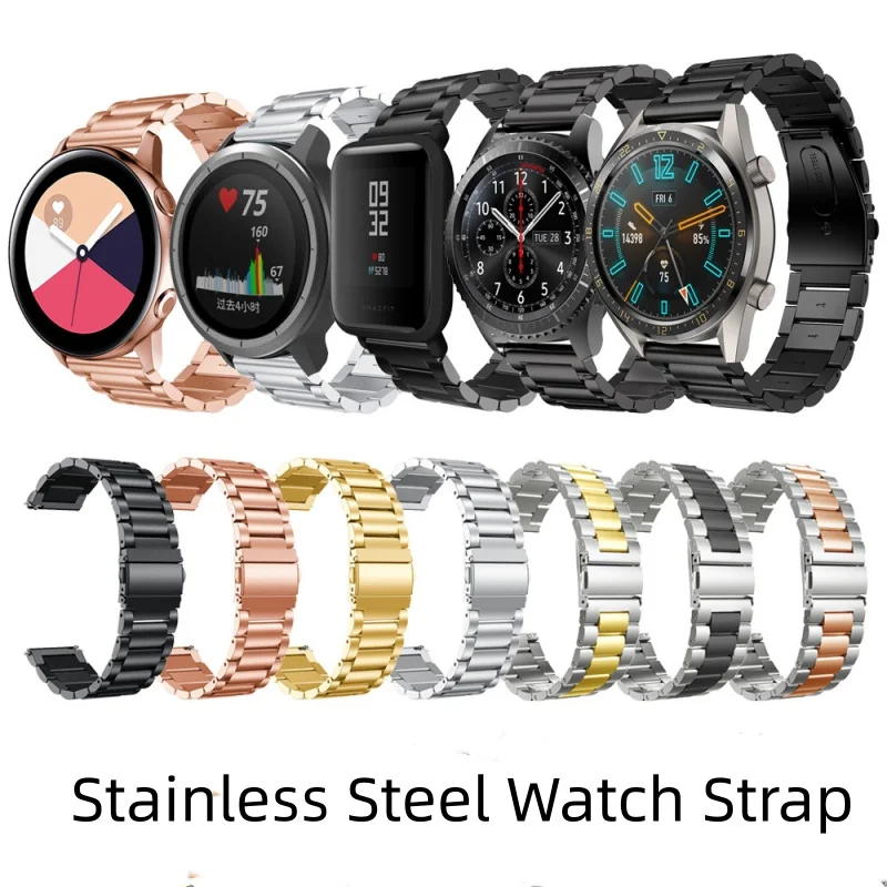 

20mm 22mm Quick Release Solid Stainless Steel Watch Strap Metal Folding Watch Buckle Watch Band for Universal Waterproof Band