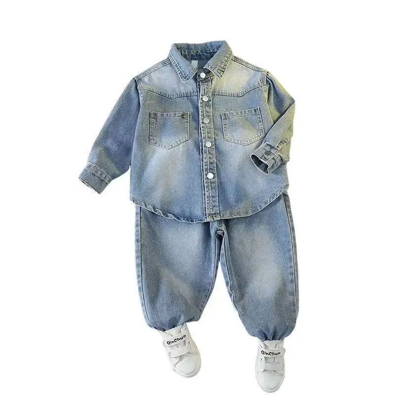 Spring Autumn DenimTracksuit for Boy Sets for Children Boy Children Kids Clothing 2 3 4 5 6 7 8 9Y